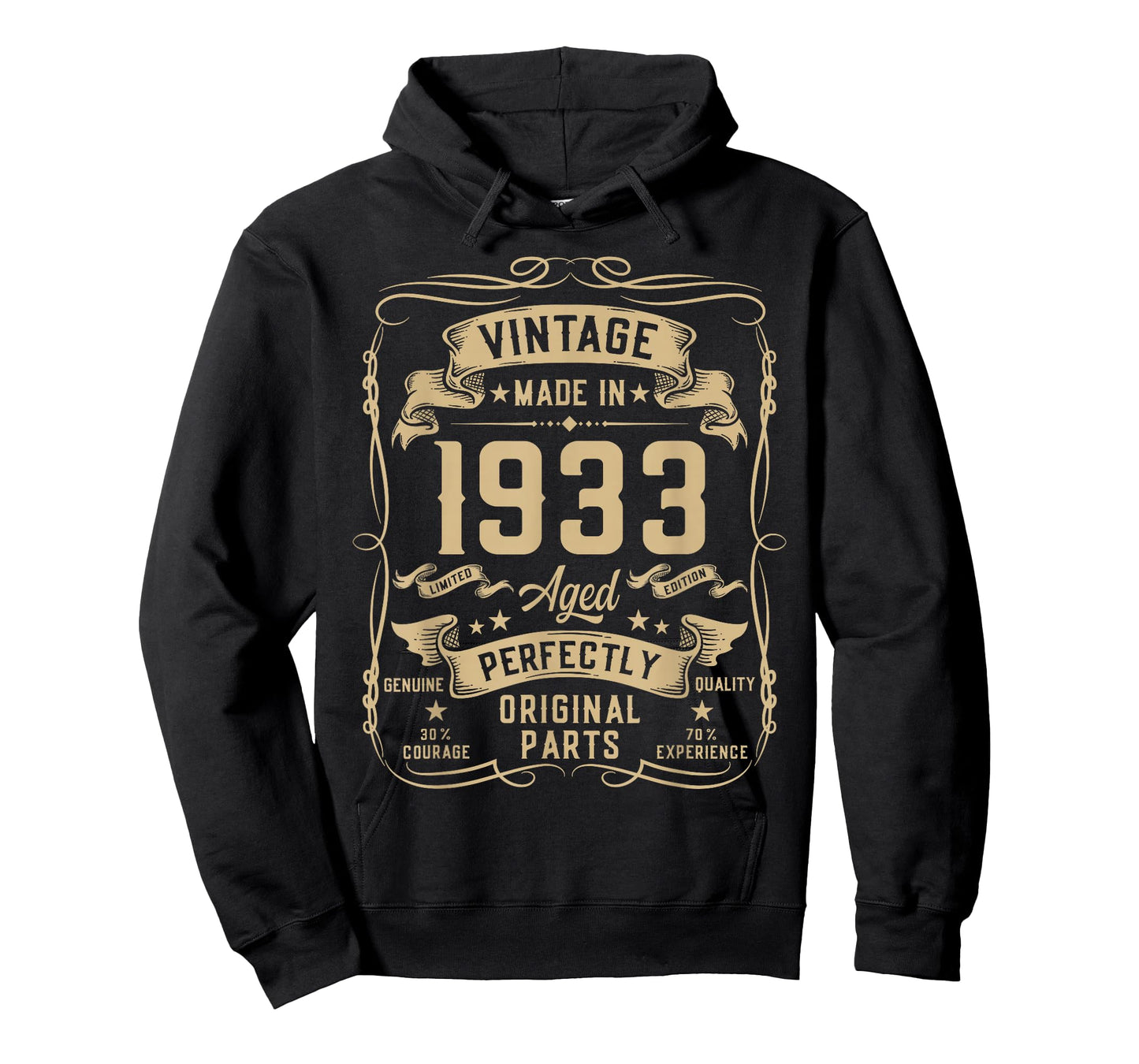 Vintage 1933 93yr 93rd Birthday Gifts for Men 93 Years Old T-Shirt