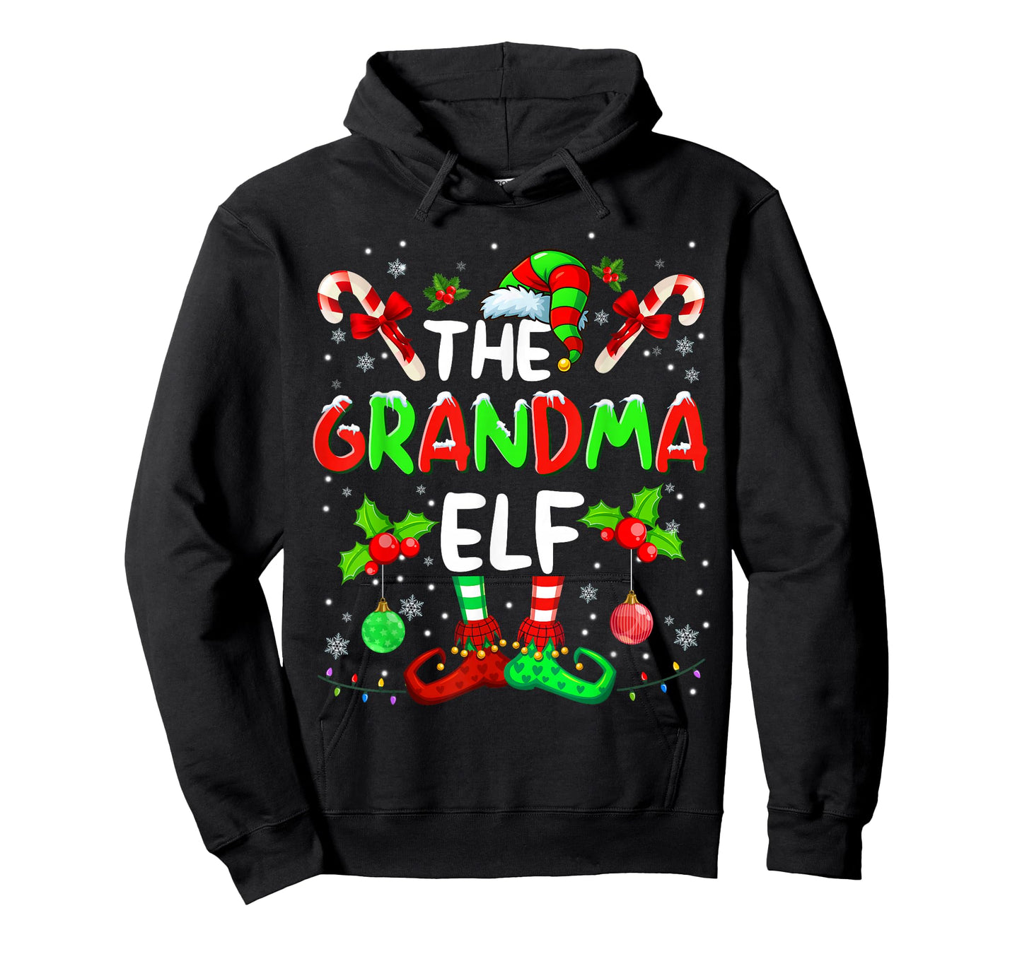 The Grandma Elf Costume Pajamas Pjs Christmas Xmas Men Boy T-Shirt
