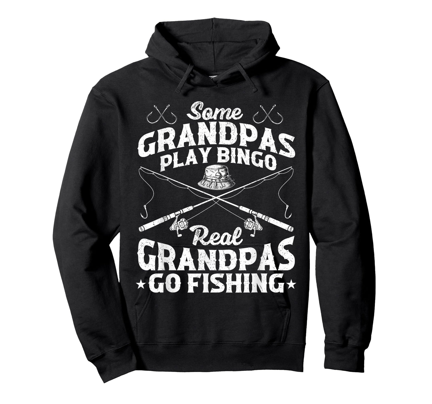 Some Grandpas Play Bingo Real Grandpas Go Fishing Fisherman T-Shirt