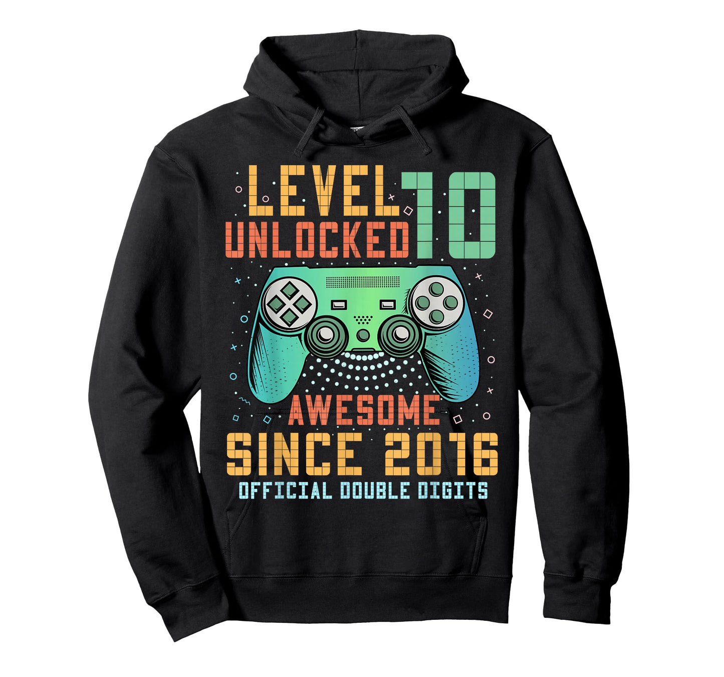 Level 10 Unlocked Official Double Digits 10th Birthday Boy T-Shirt