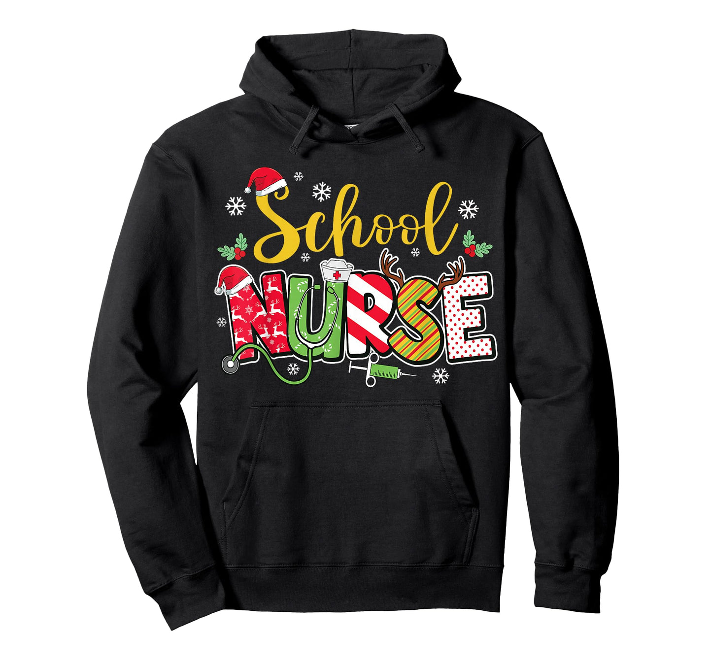 School Nurse Christmas Cute Xmas Nursing Holiday T-Shirt