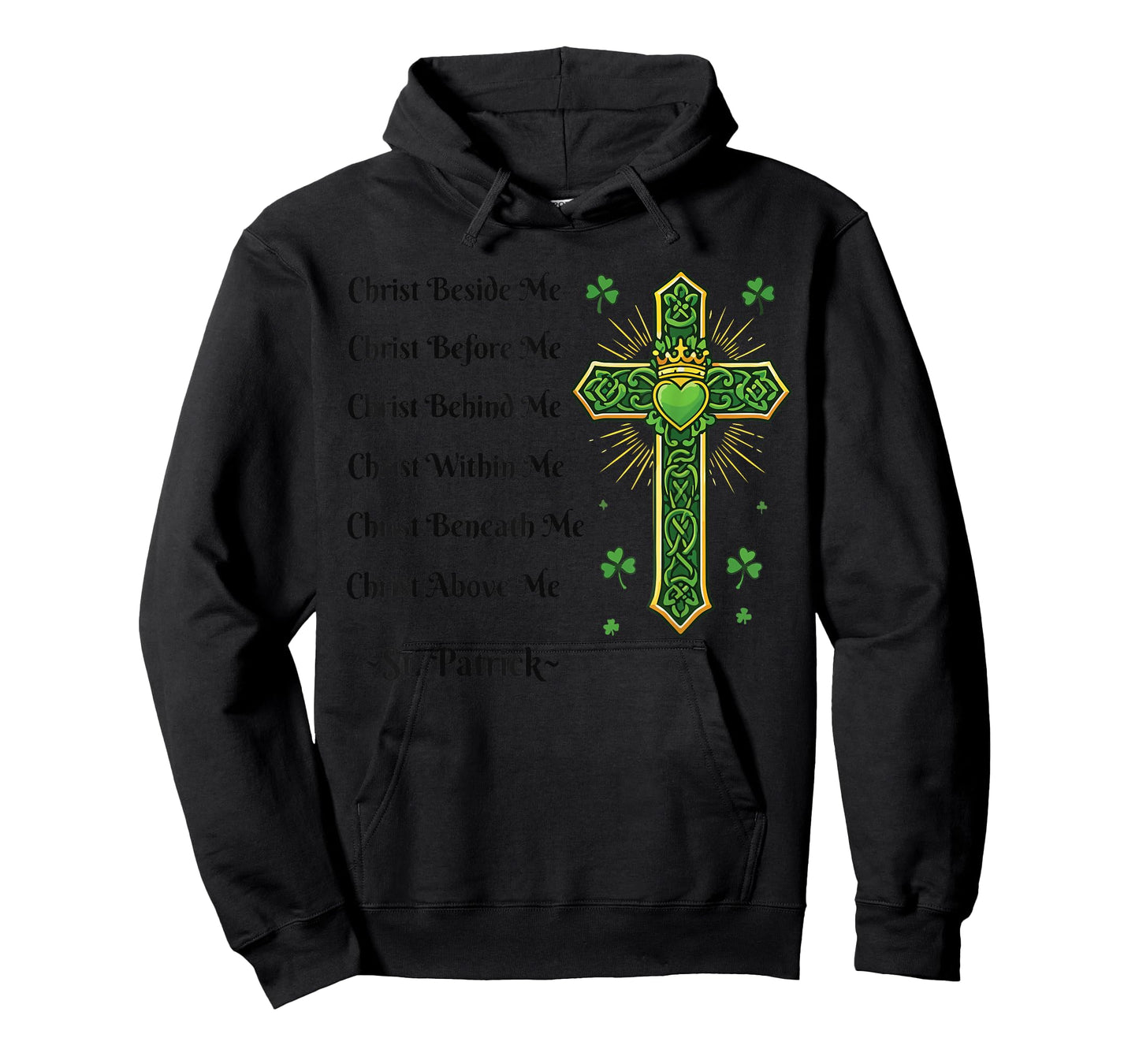 Christ Beside Me St Patricks Day Christian Cross Women Men T-Shirt