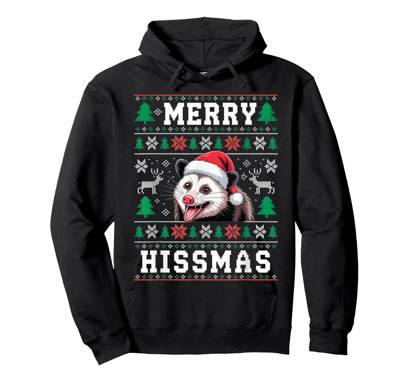 Merry Hissmas Possum Lovers Opossum Christmas Funny Xmas T-Shirt
