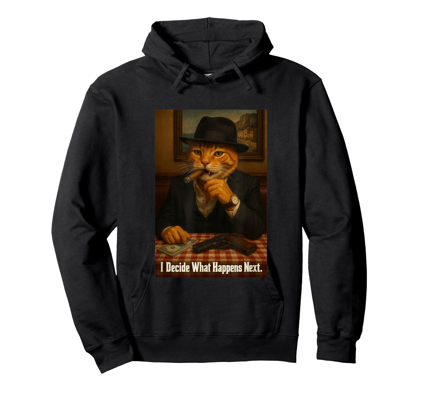 Mafia Cat Boss Funny Retro Art T-Shirt