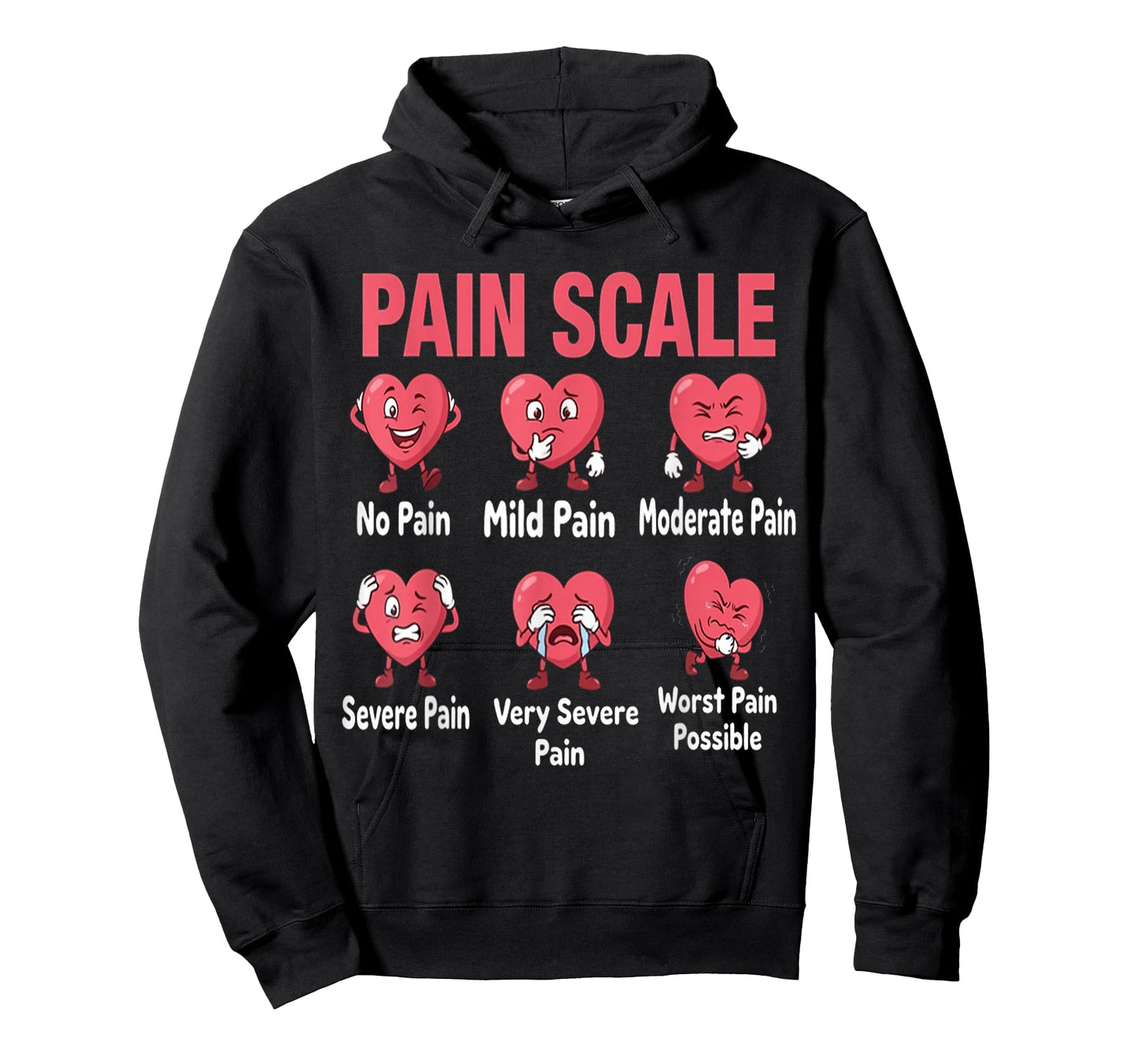 Funny Pain Scale Nurse Valentines Nurses Heart RN ER Nursing T-Shirt