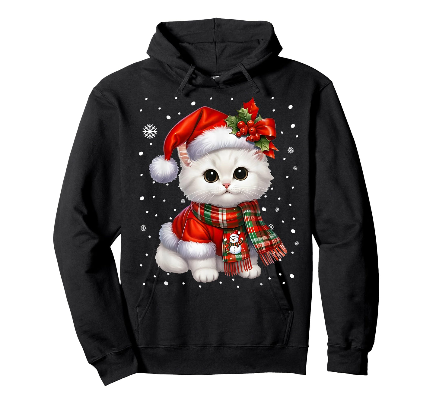 Cat Christmas Kitten Meowy Cat Lover Xmas T-Shirt