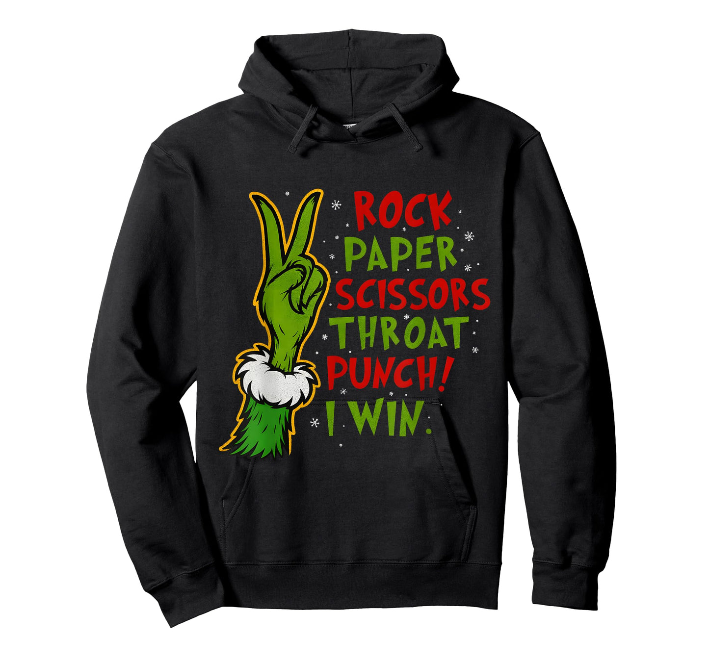 Funny Rock Paper Scissors Throat Punch Holiday Joke T-Shirt