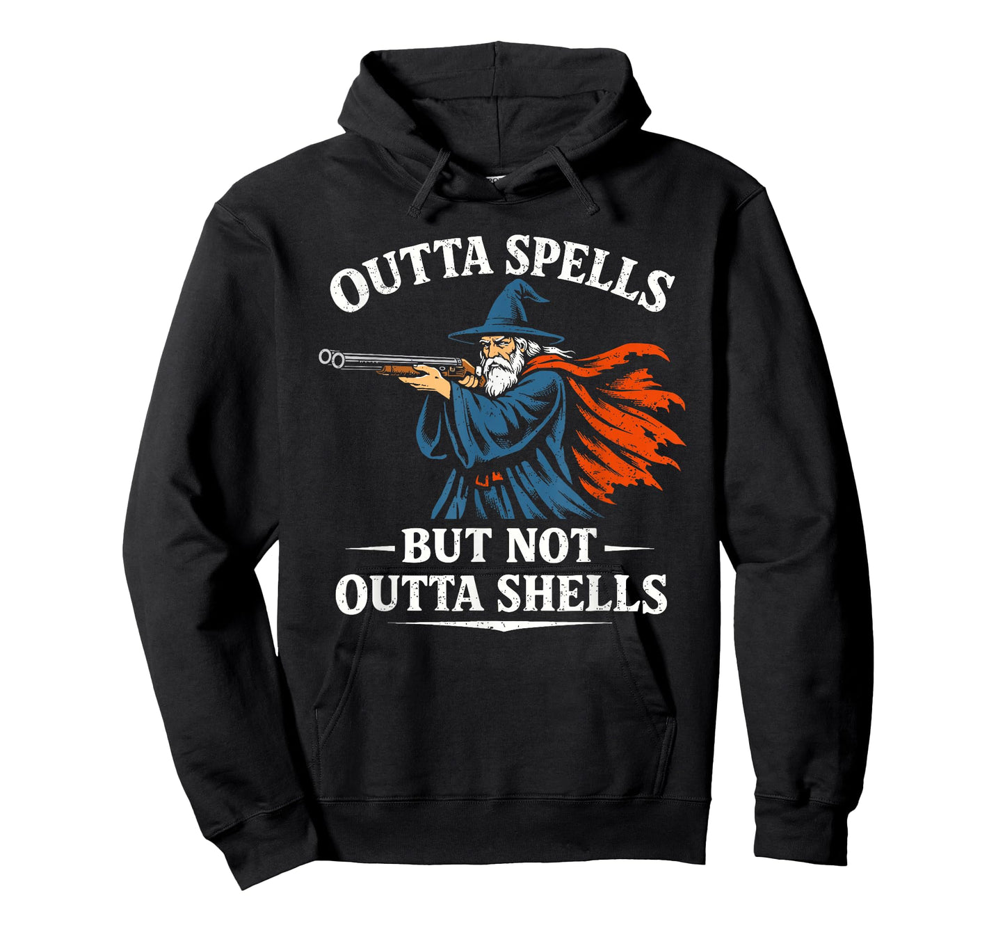Outta Spells But Not Outta Shells Funny Wizard T Meme T-Shirt
