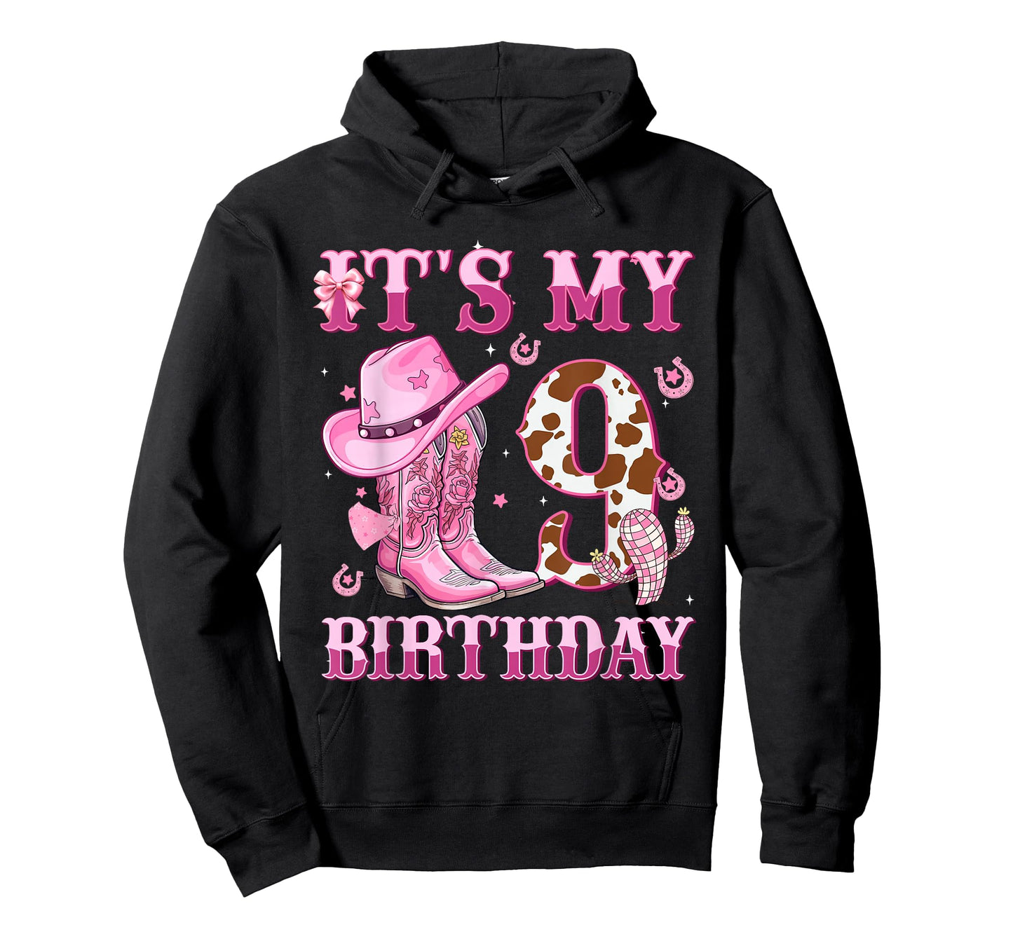 It's My 9th Birthday Girl Western Rodeo Cowgirl 9 Year Old T-Shirt