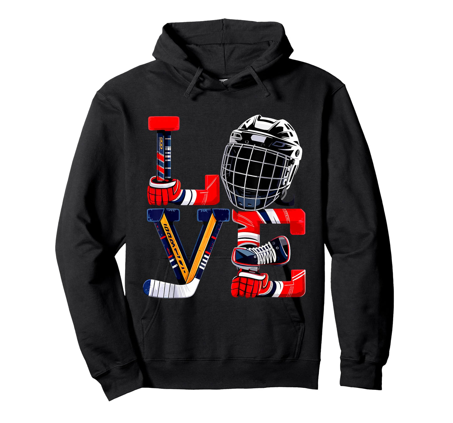 Valentines Day Love Ice Hockey Items Men Boys Kids Teens T-Shirt