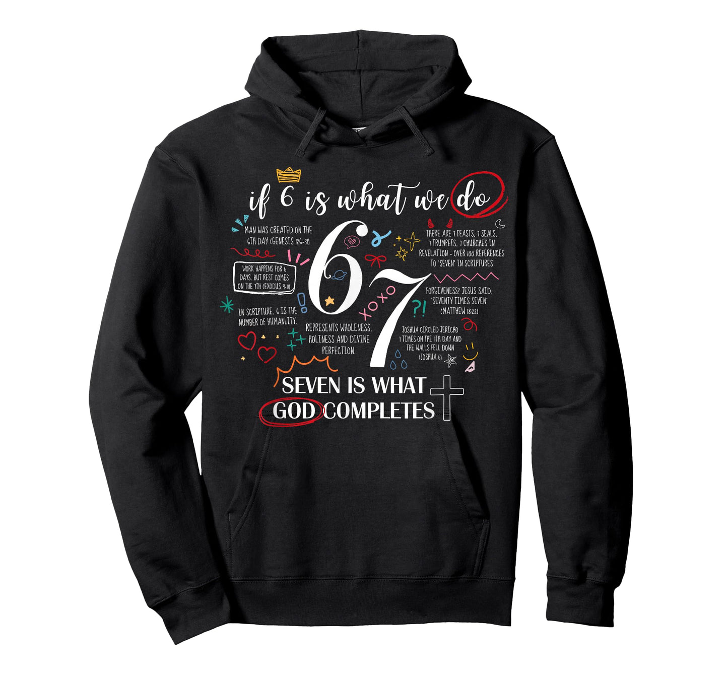 Funny What God Completes 6 7 Meme Jesus Christian Bible T-Shirt