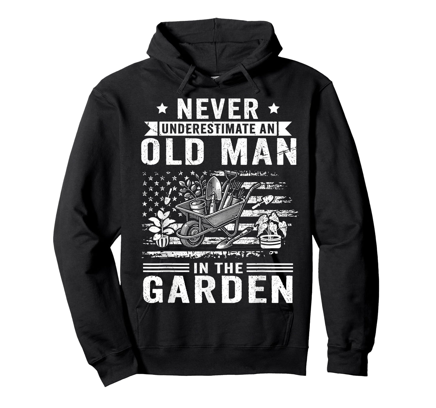 Never Underestimate an Old Man in The Garden Funny Gardening T-Shirt
