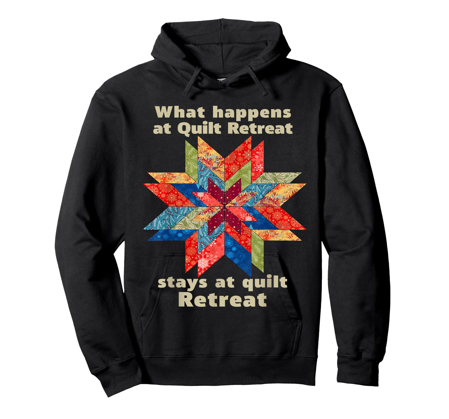 Sewing Mom Quilting Christmas What Happens at Quilt Retreat T-Shirt