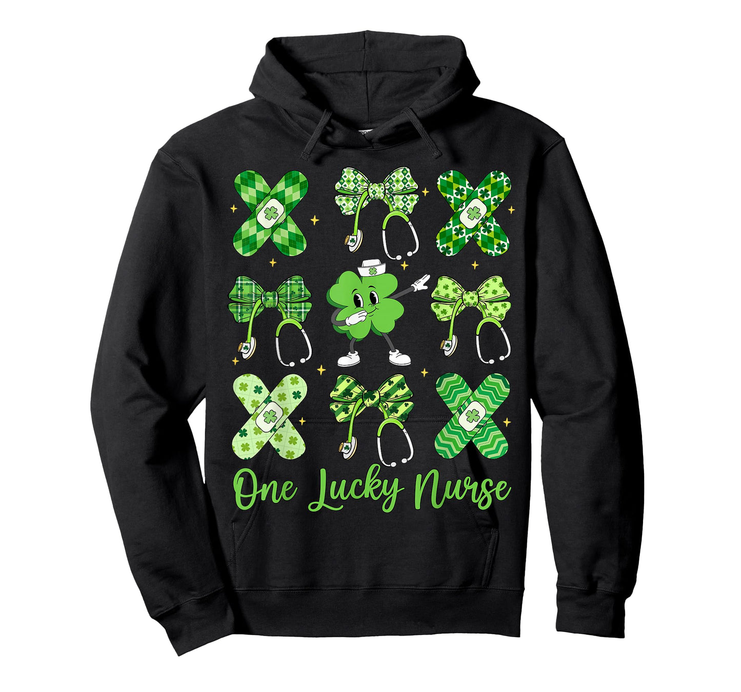 One Lucky Nurse Happy St Patrick's Day Shamrock Coquette T-Shirt