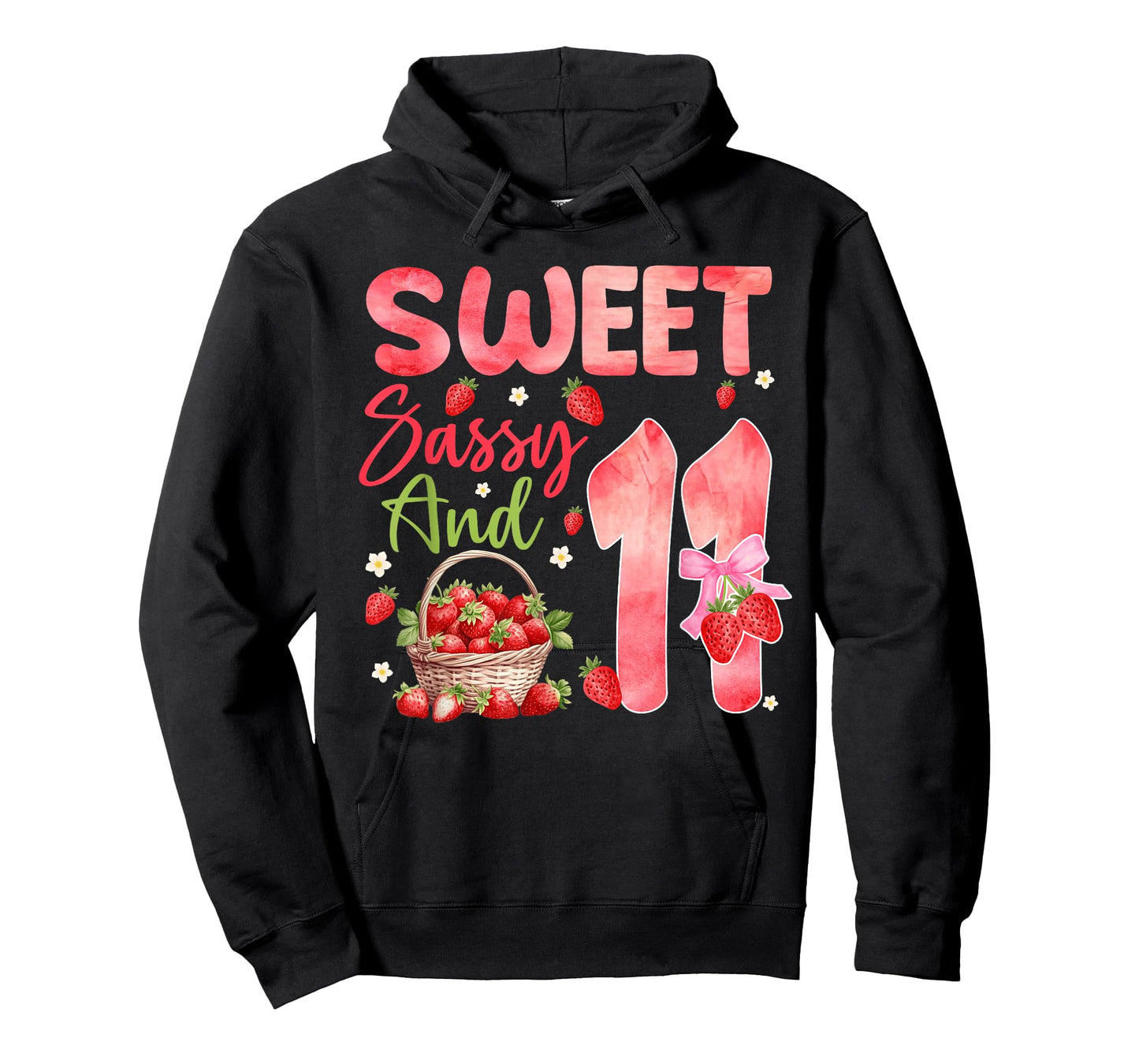 Sweet Sassy and Eleven Bday 11th Strawberry Theme Party T-Shirt