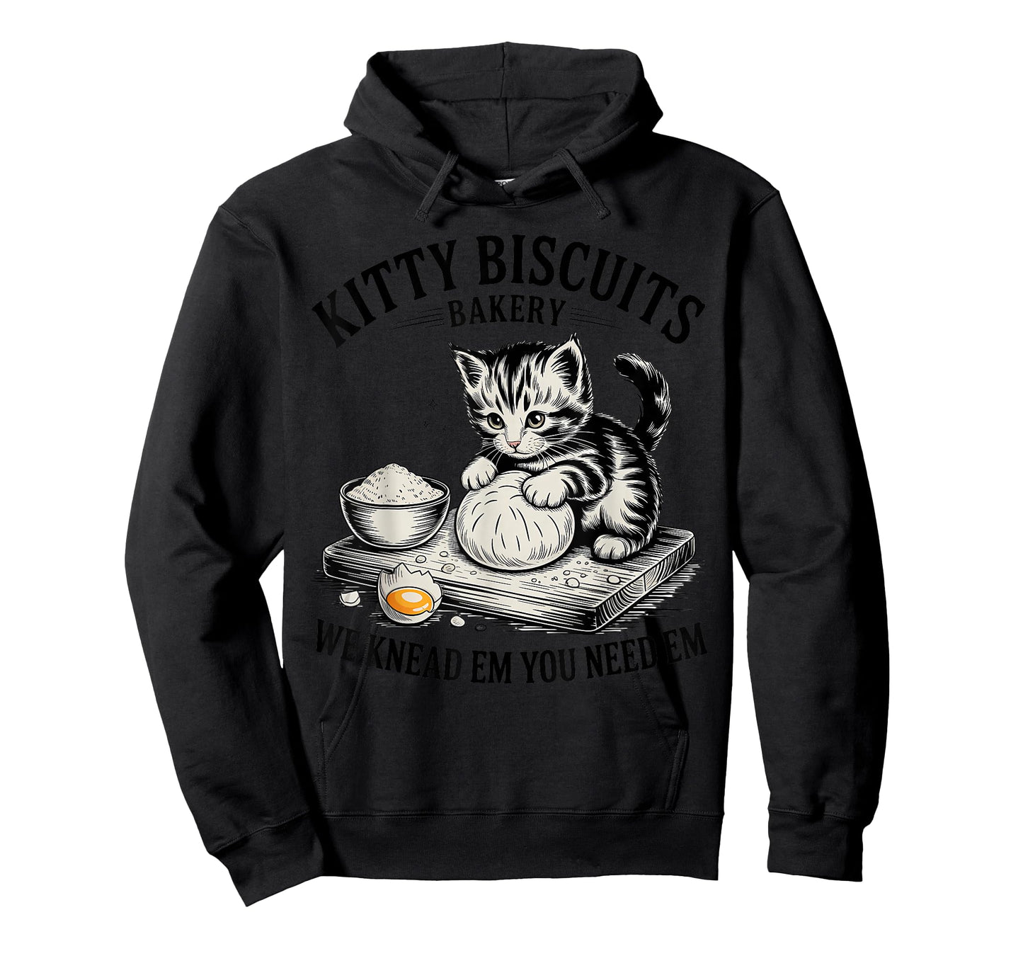 Kitty Biscuits We Knead Em You Need Em Funny Baking Cat T-Shirt