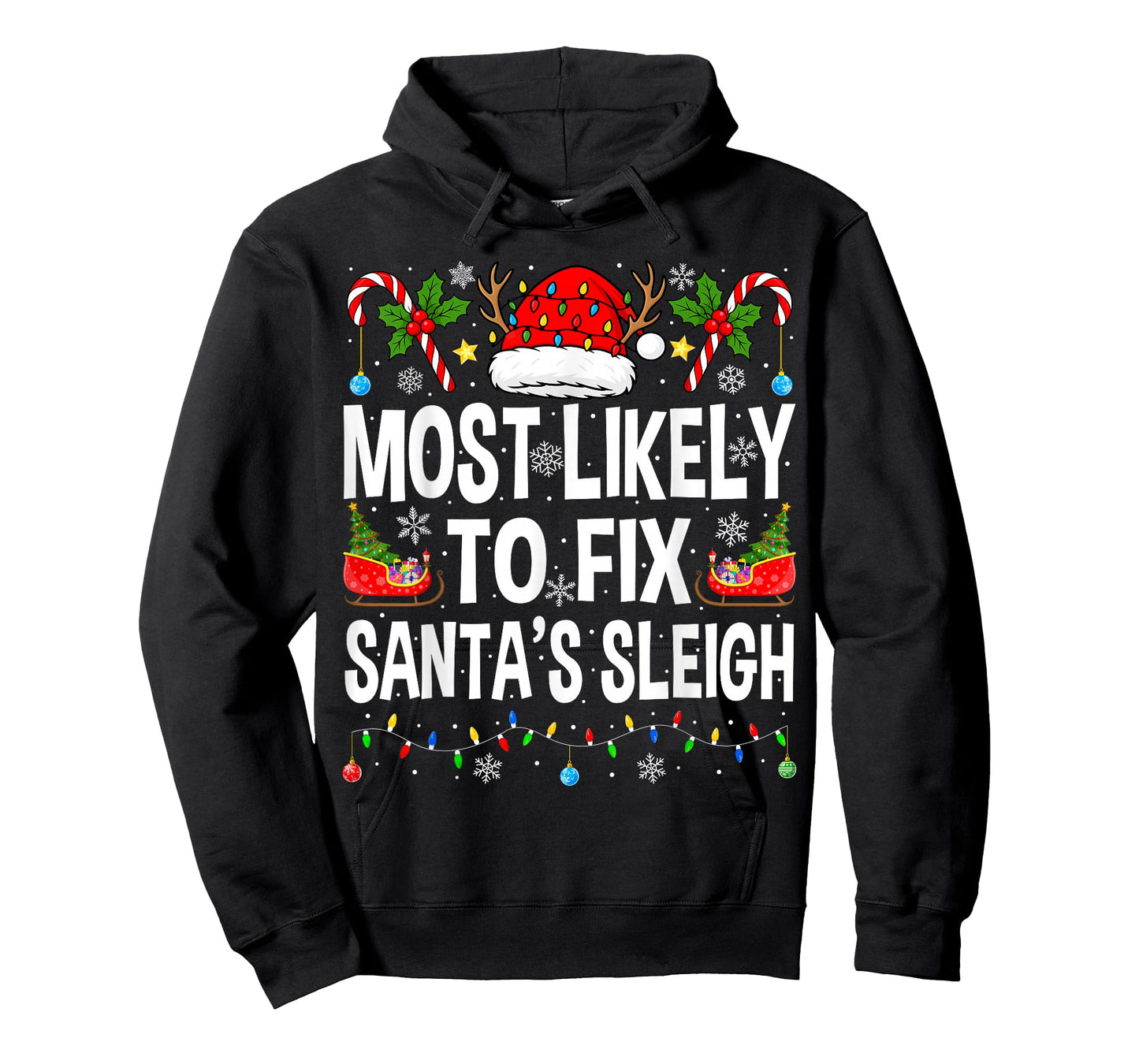 Most Likely to Fix Santa Sleigh Family Matching Christmas T-Shirt