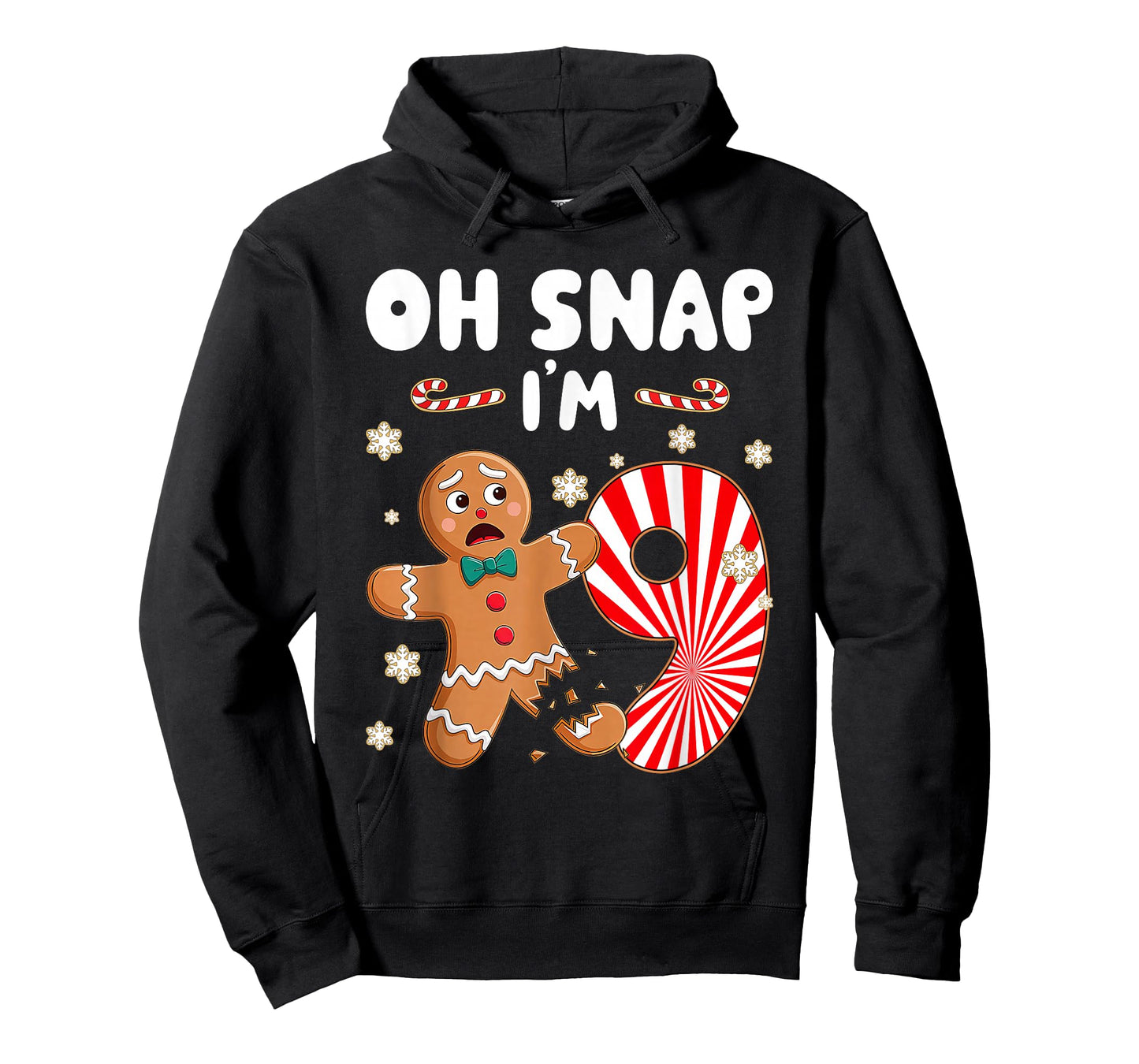 Christmas Oh Snap 9 Year Old Gingerbread Man 9th Birthday T-Shirt