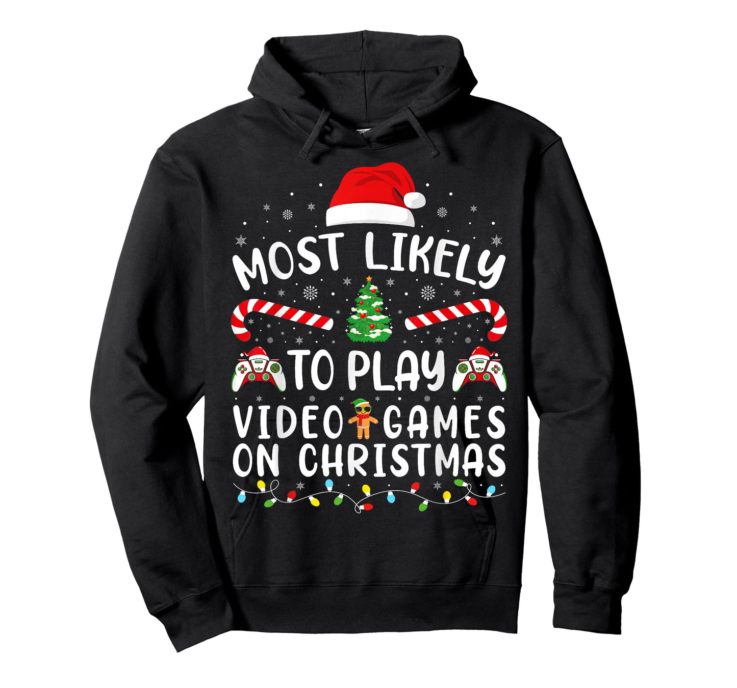 Most Likely to Play Video Games Xmas Family Matching Tree T-Shirt