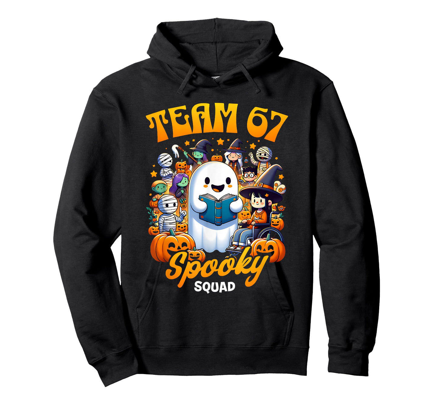 Team 67 Spooky Squad Funny Six Seven Meme 6 7 Halloween T-Shirt