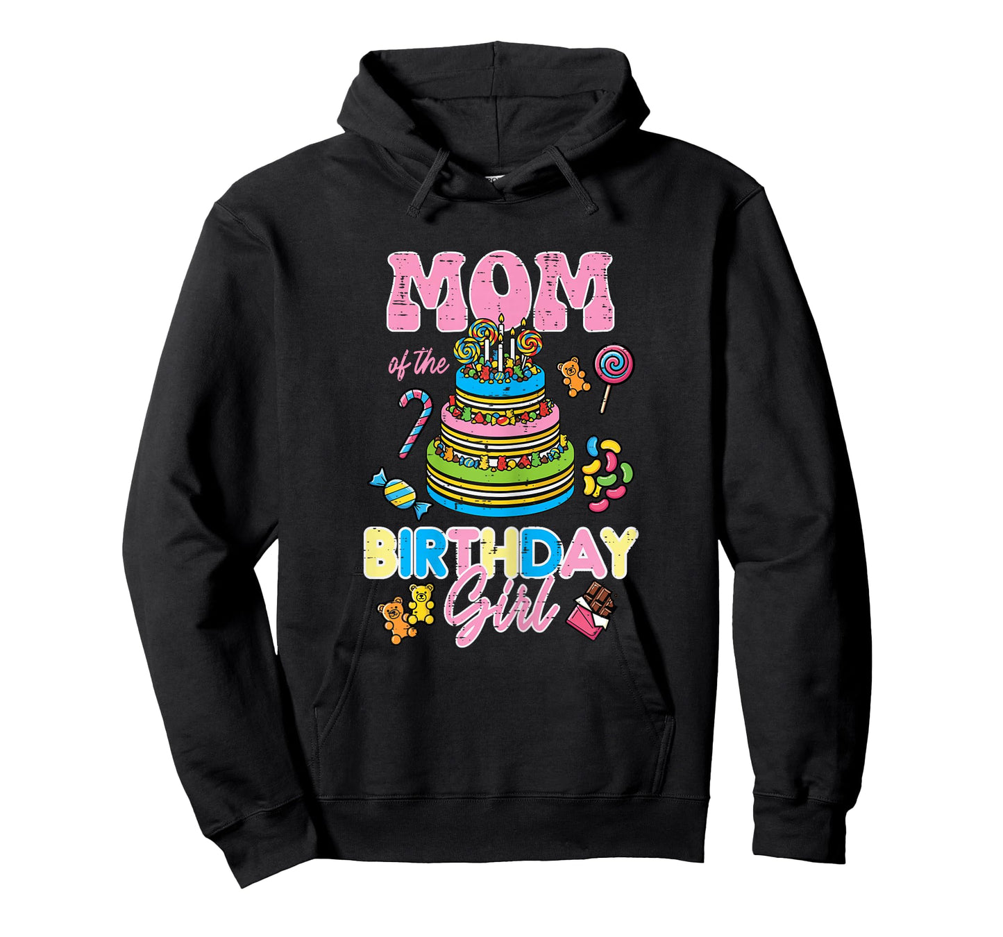Mom of Birthday Girl Cake Bday Party Family Matching Women T-Shirt