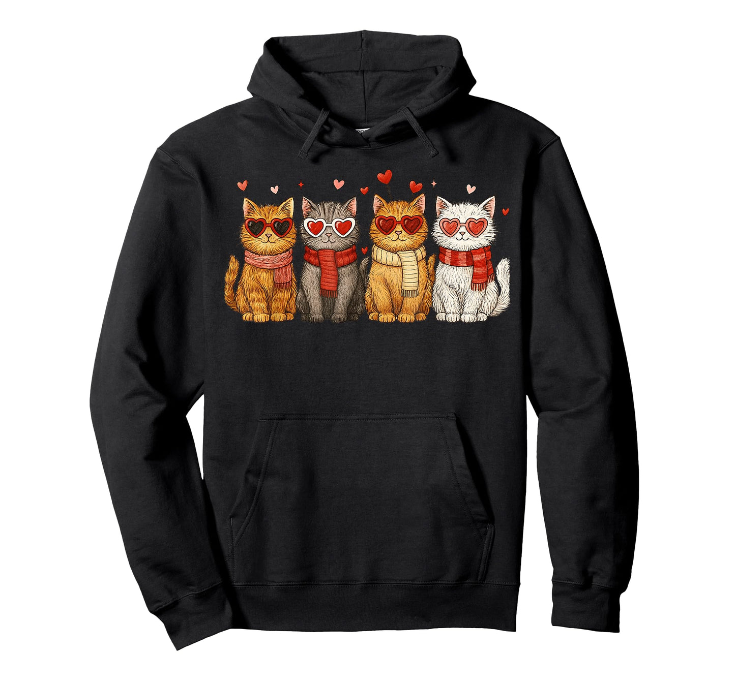 Happy Meowentines Cute Cat Valentine Funny Hearts Women Girl T-Shirt