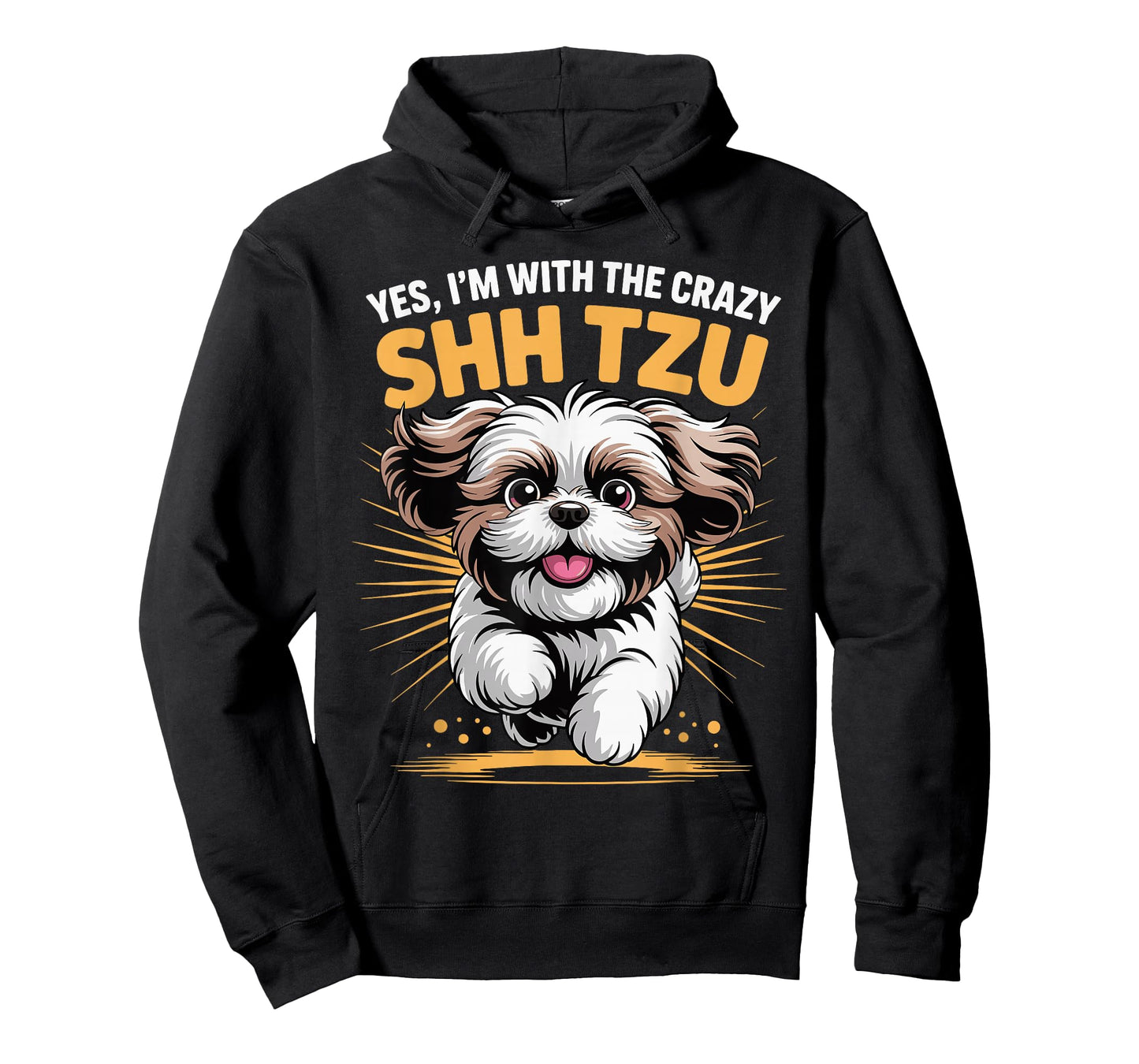 Funny Cute Pet Dog Breed Yes I'm with The Crazy Shih Tzu T-Shirt