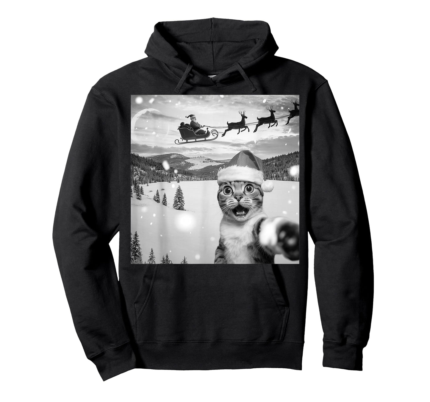 Cat Selfie with Santa T-Shirt