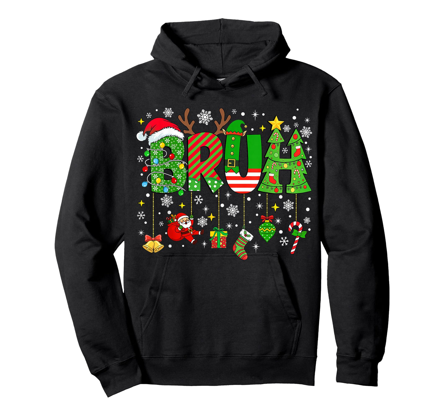 Bruh Meme Funny Christmas Saying Bro Greeting Teens Boys Men T-Shirt