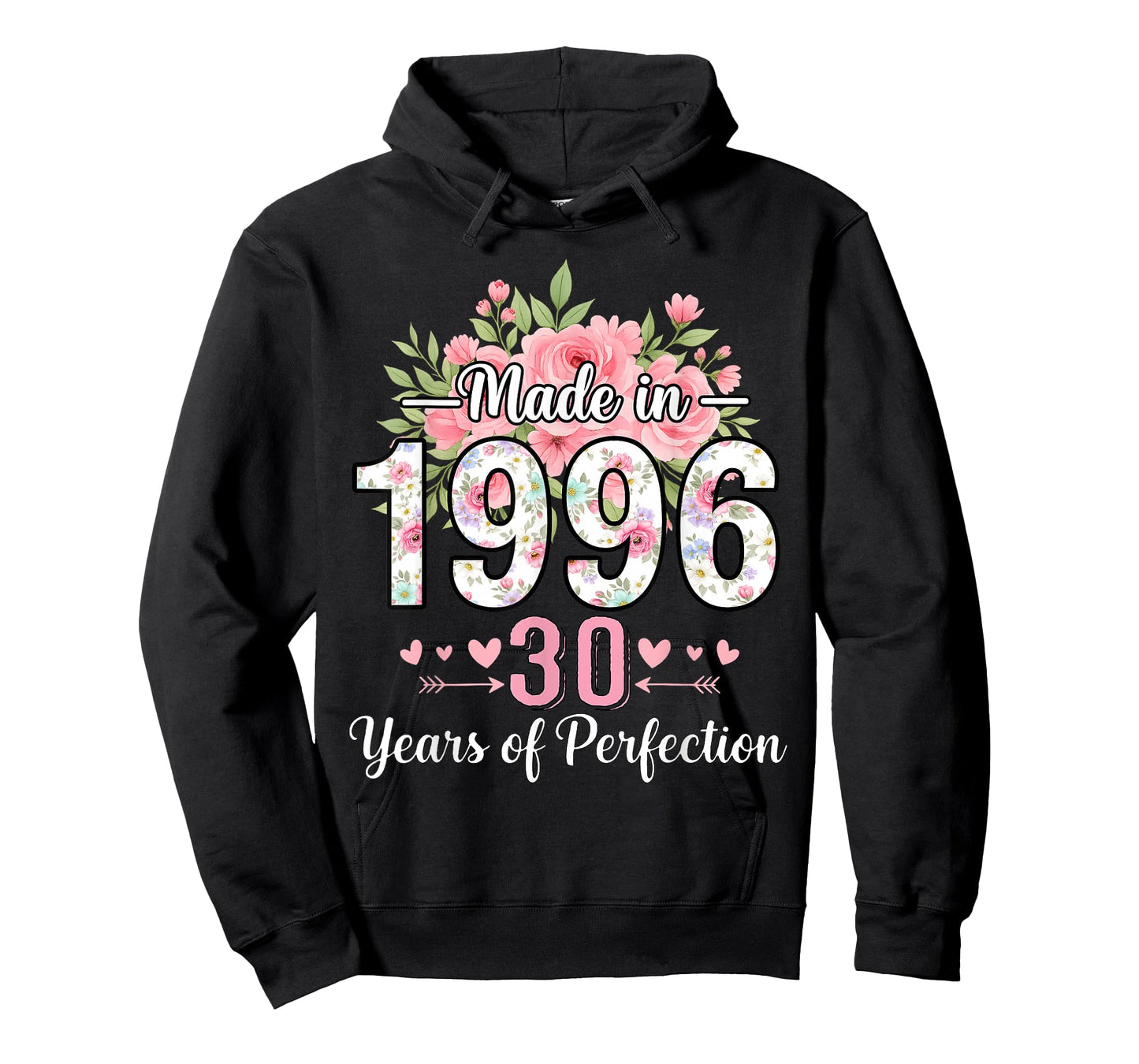 Made in 1996 Floral 30th Birthday Gifts Women 30 Years Old T-Shirt