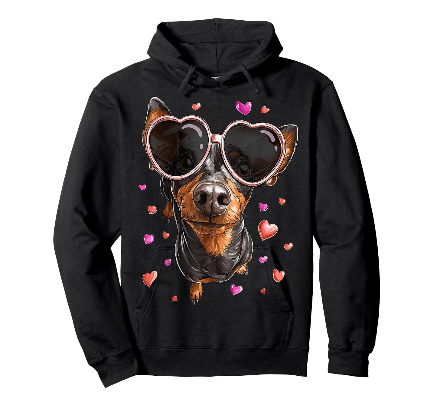 Miniature Pinscher Minpin Dog Valentine's Day Heart T-Shirt