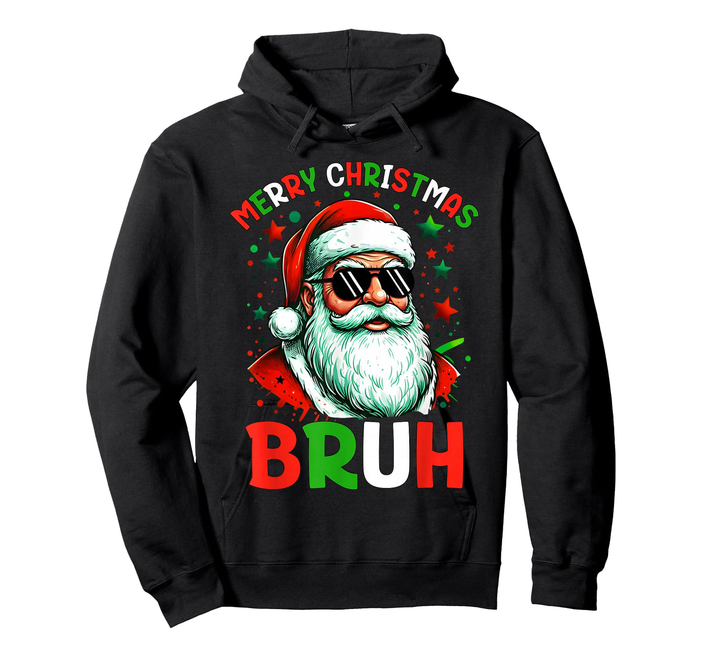 Bruh Christmas Teens Boys Kids Christmas Santa Cluas T-Shirt
