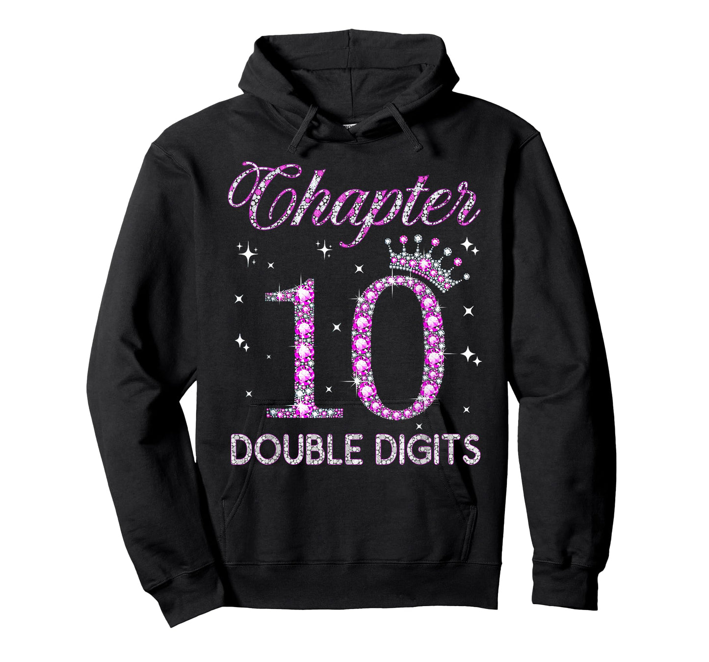 Chapter 10 Double Digits Pink Crown 10th Birthday Girl T-Shirt