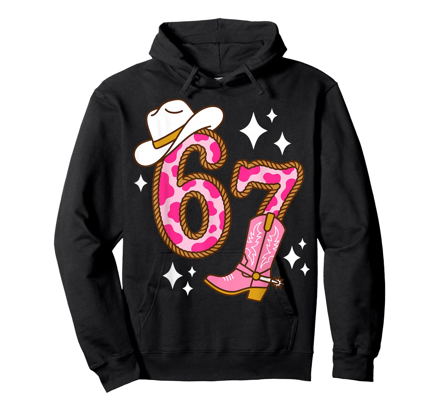 Western Cowgirl 67 Rope Pink Boot Hat Country T-Shirt
