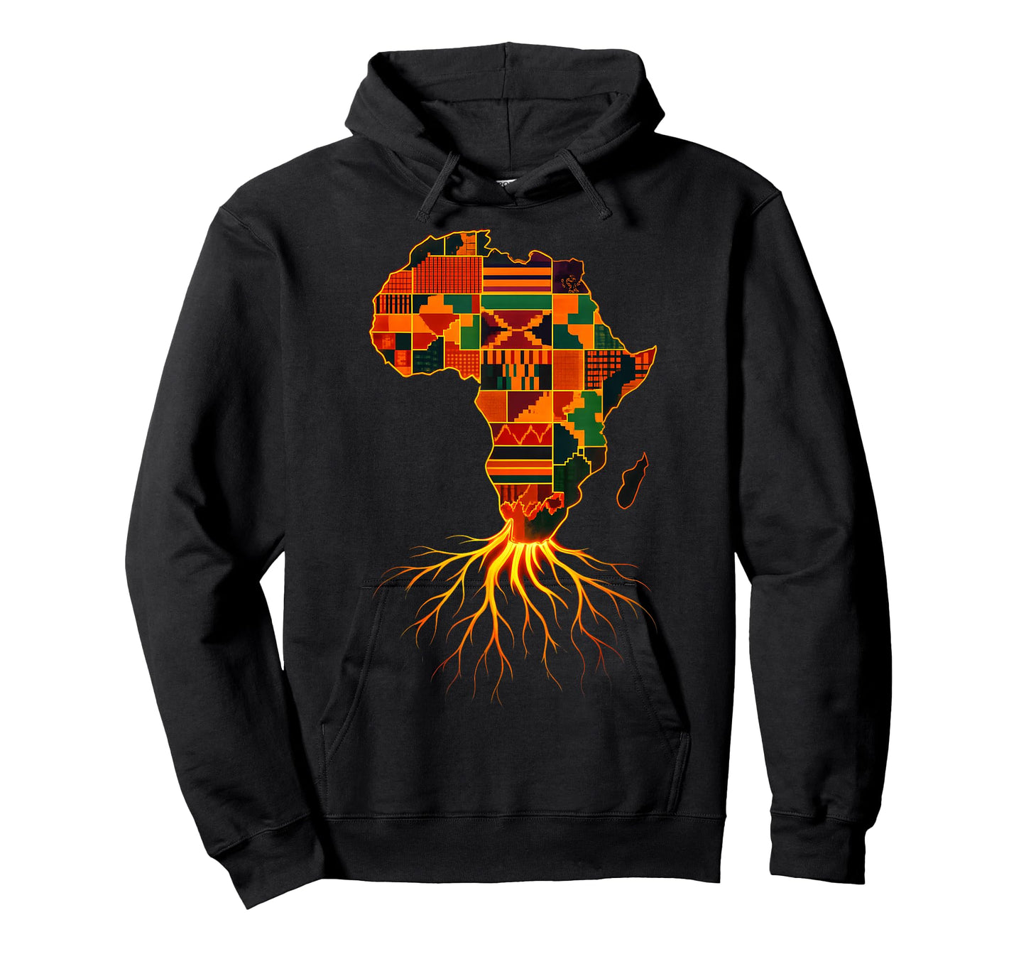Africa Cool African Roots Map Traditional Kente Cloth T-Shirt