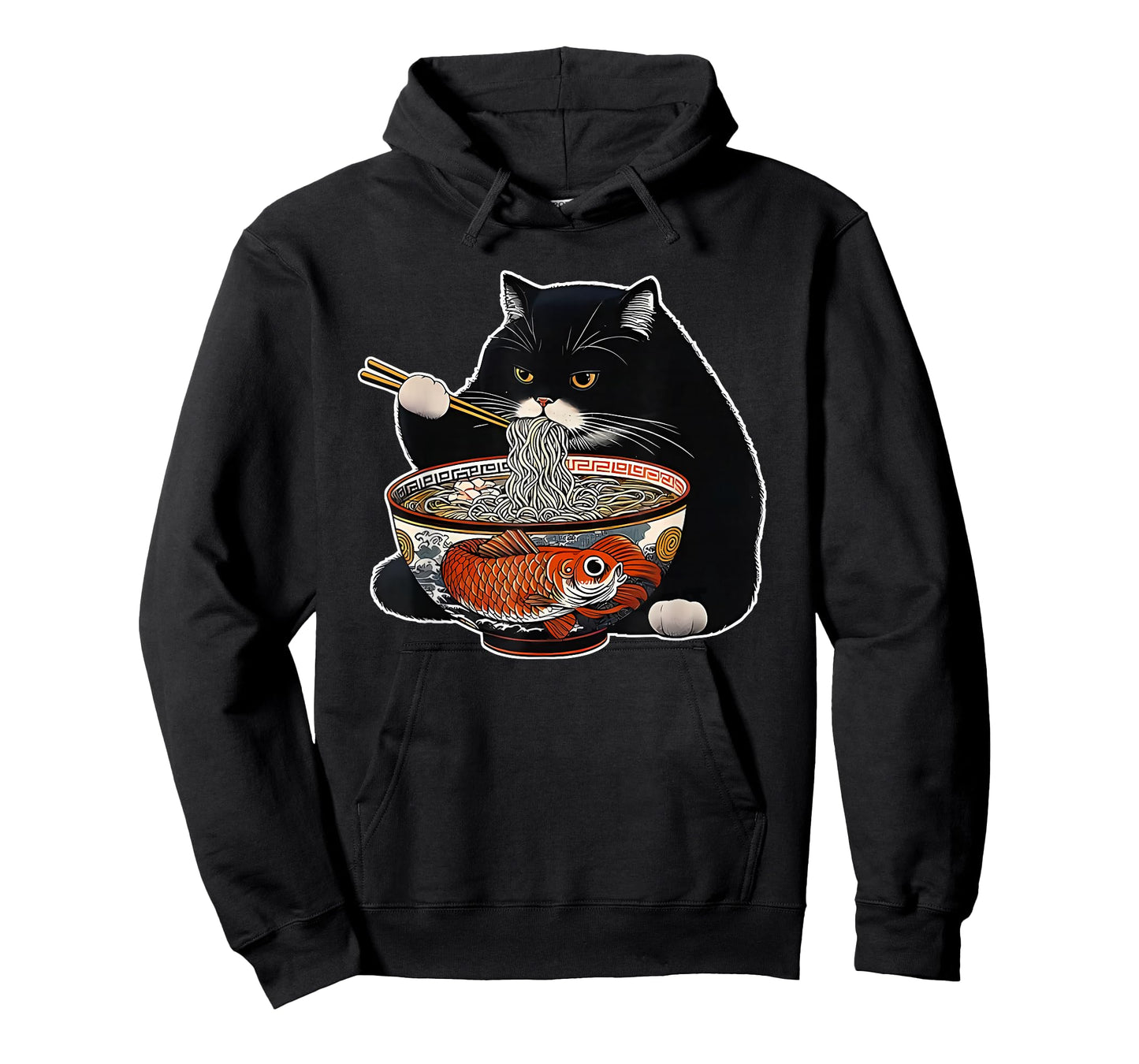 Fat cat Eating Ramen T-Shirt