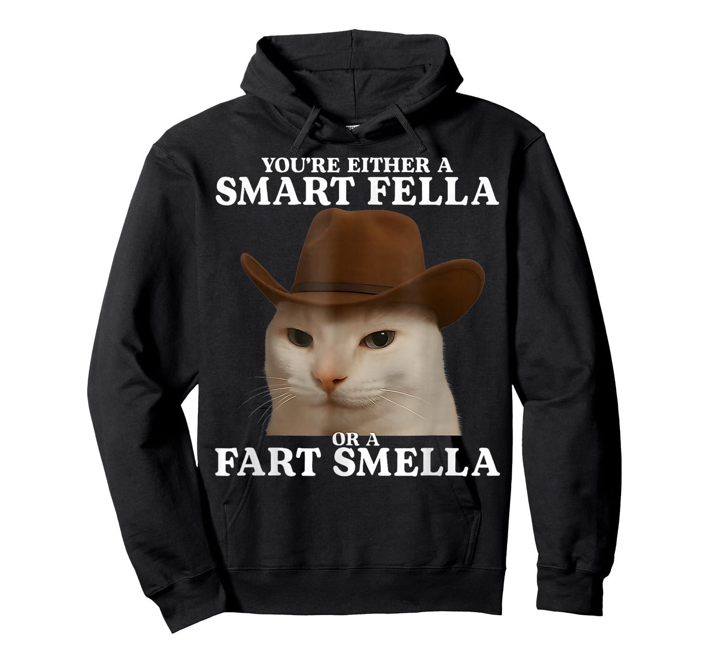 You're Either a Smart Fella or a Fart Smella Funny Cat Meme T-Shirt