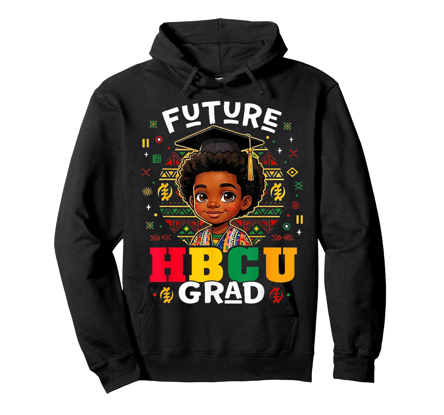 Future HBCU Grad Kids Black Boy Afro Black History Month Kid T-Shirt