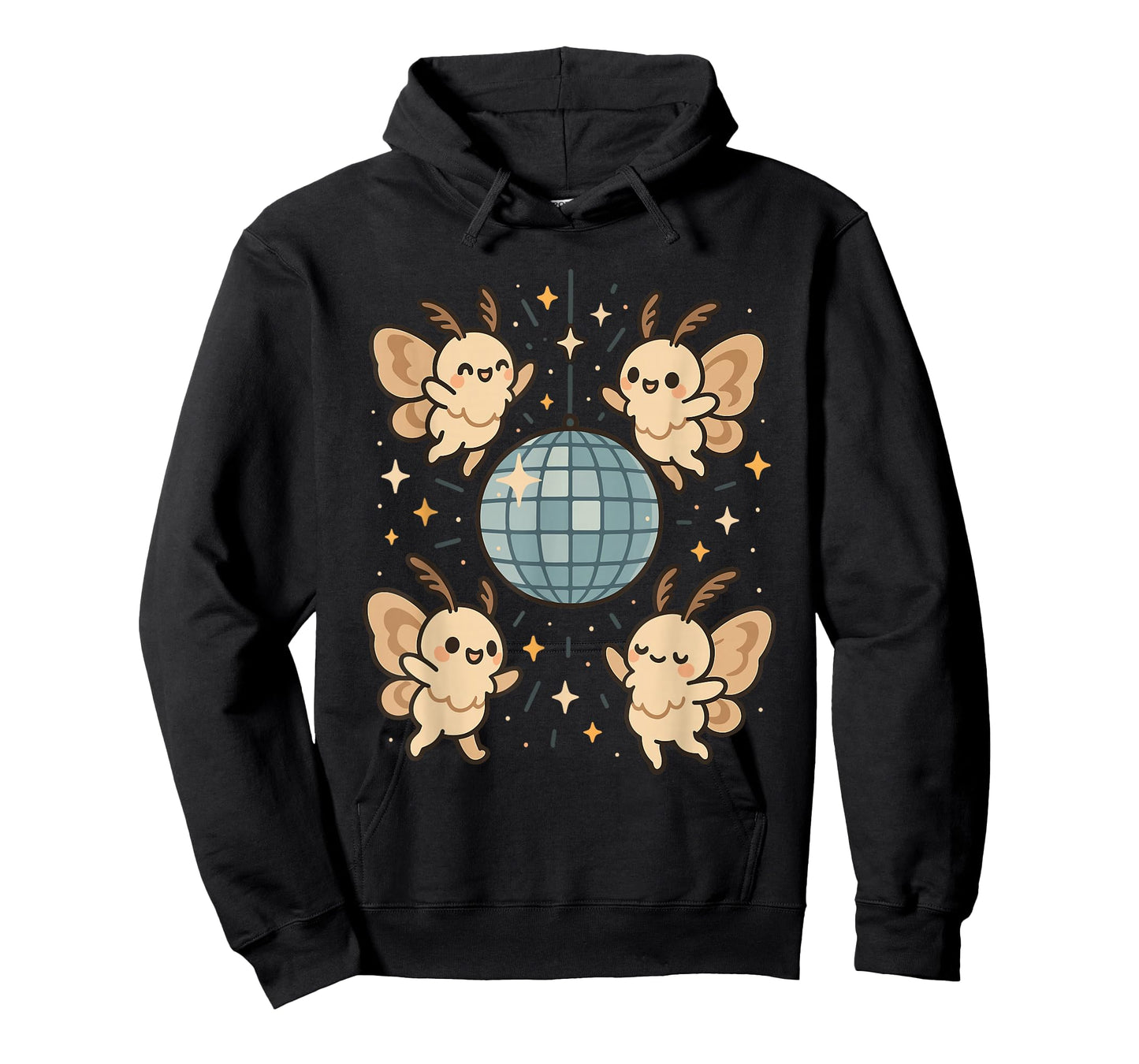 Disco Ball Funny Kawaii Moth Cute Insect Dancing Bug Party T-Shirt
