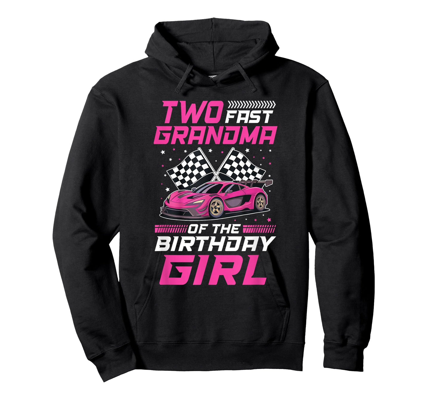 Two Fast Grandma of The Birthday Girl Racing Family Pit Crew T-Shirt