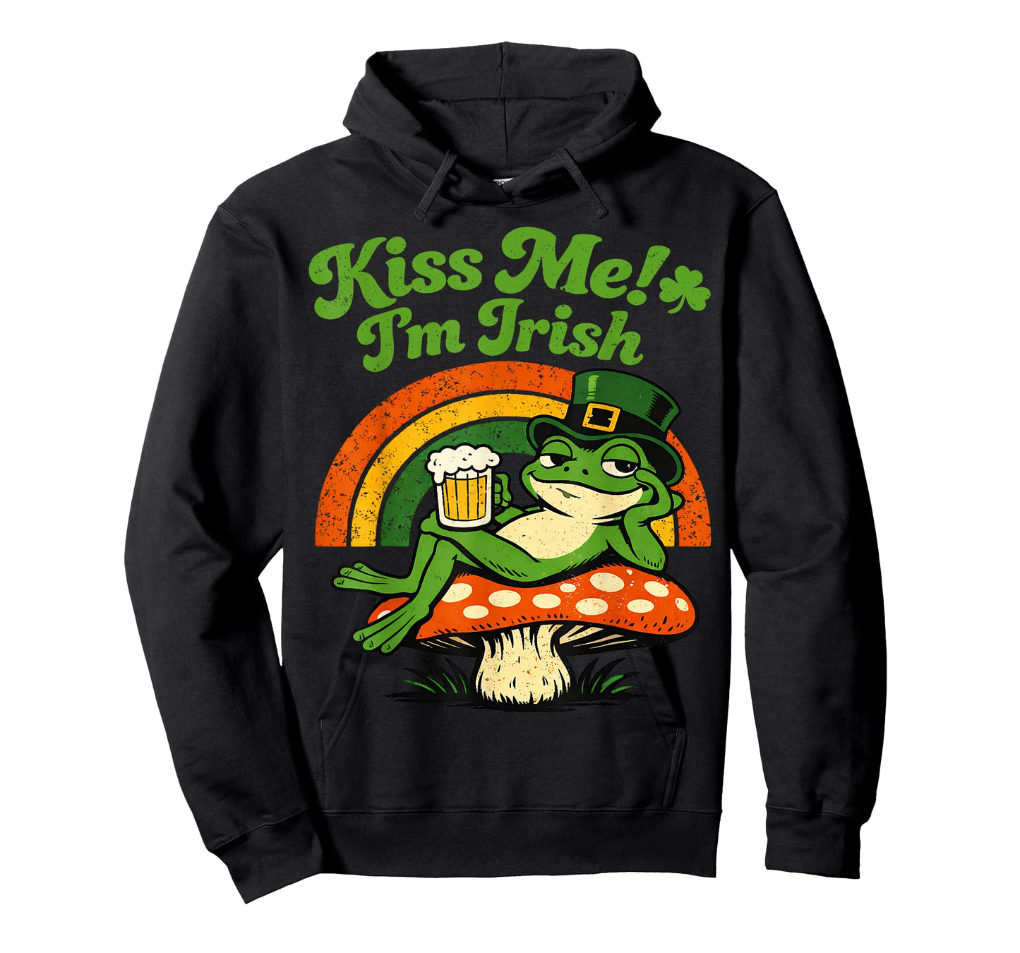 Kiss Me I'm Irish Funny Frog St Patricks Day Shamrock T-Shirt