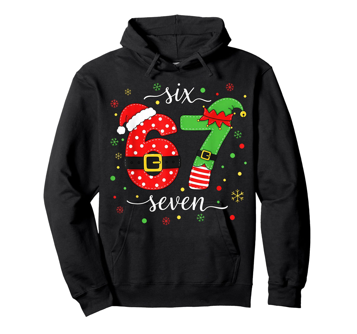 Trending Six Seven Meme Christmas 67 Xmas Men Women Kids T-Shirt