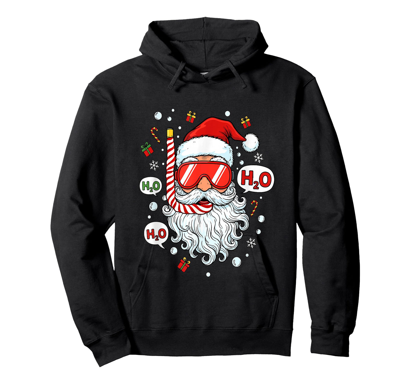 Santa Scuba Diving Equipment Funny Scuba Diver Christmas T-Shirt