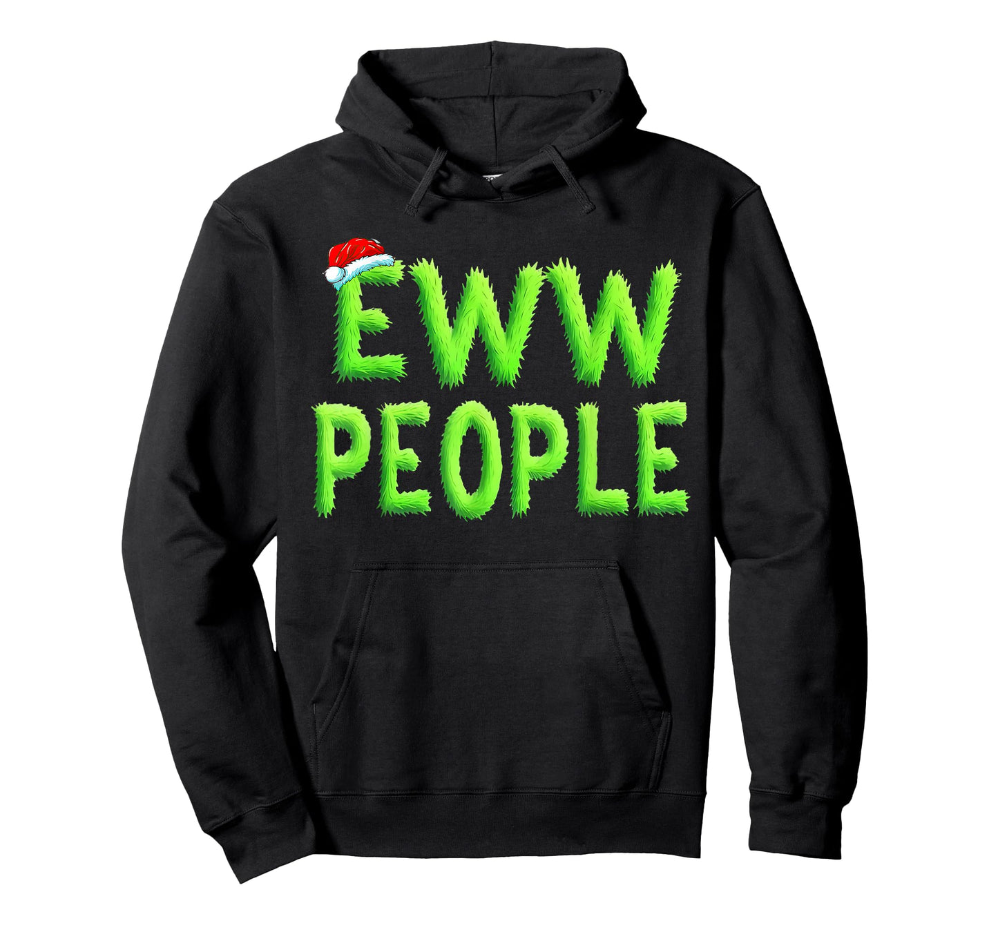 Eww People Santa Hat Green Funny Christmas Matching T-Shirt