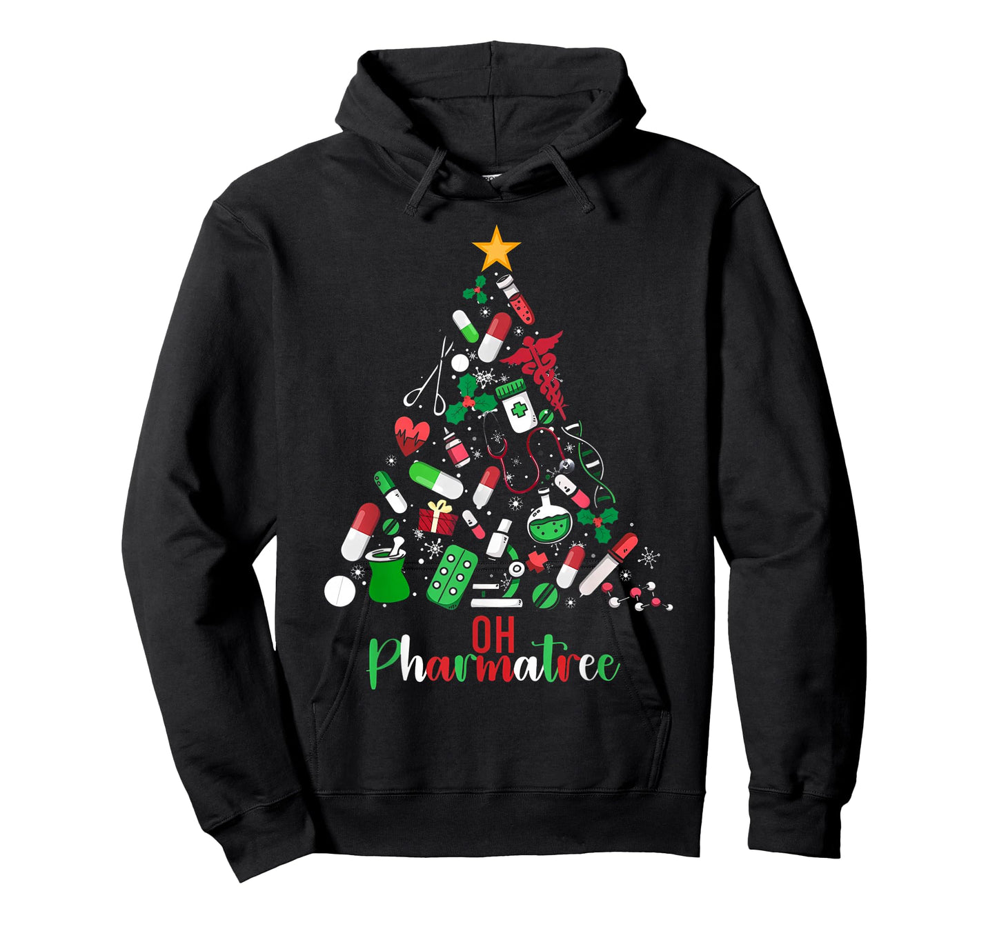 Oh Pharmatree Pharmacy Christmas Pharmacist Tech Medicine T-Shirt