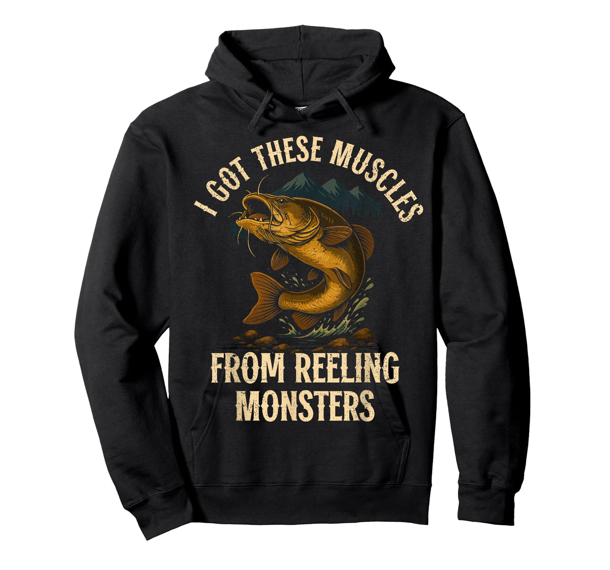 Trophy Flathead Reeling Monsters Funny Catfish cat Fishing T-Shirt