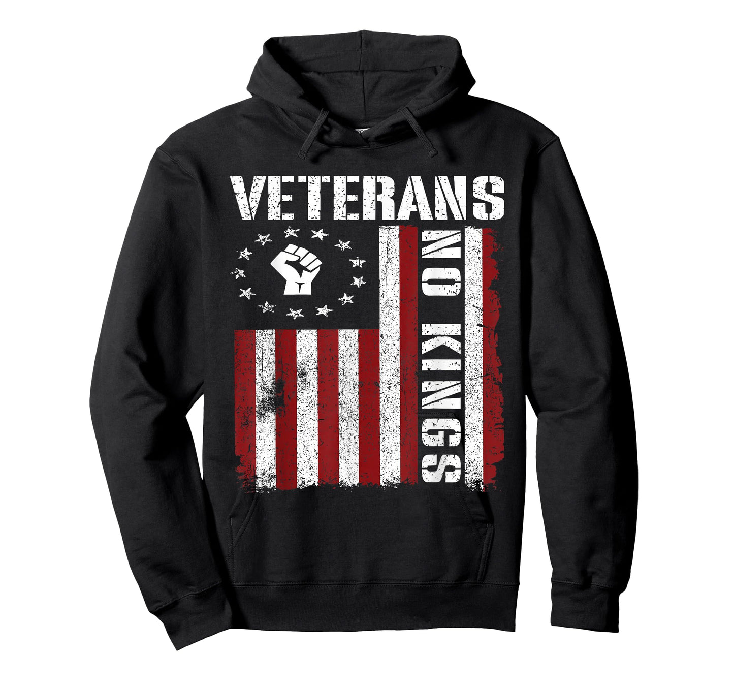 Military Veterans Protest USA Flag No Kings America Protest T-Shirt
