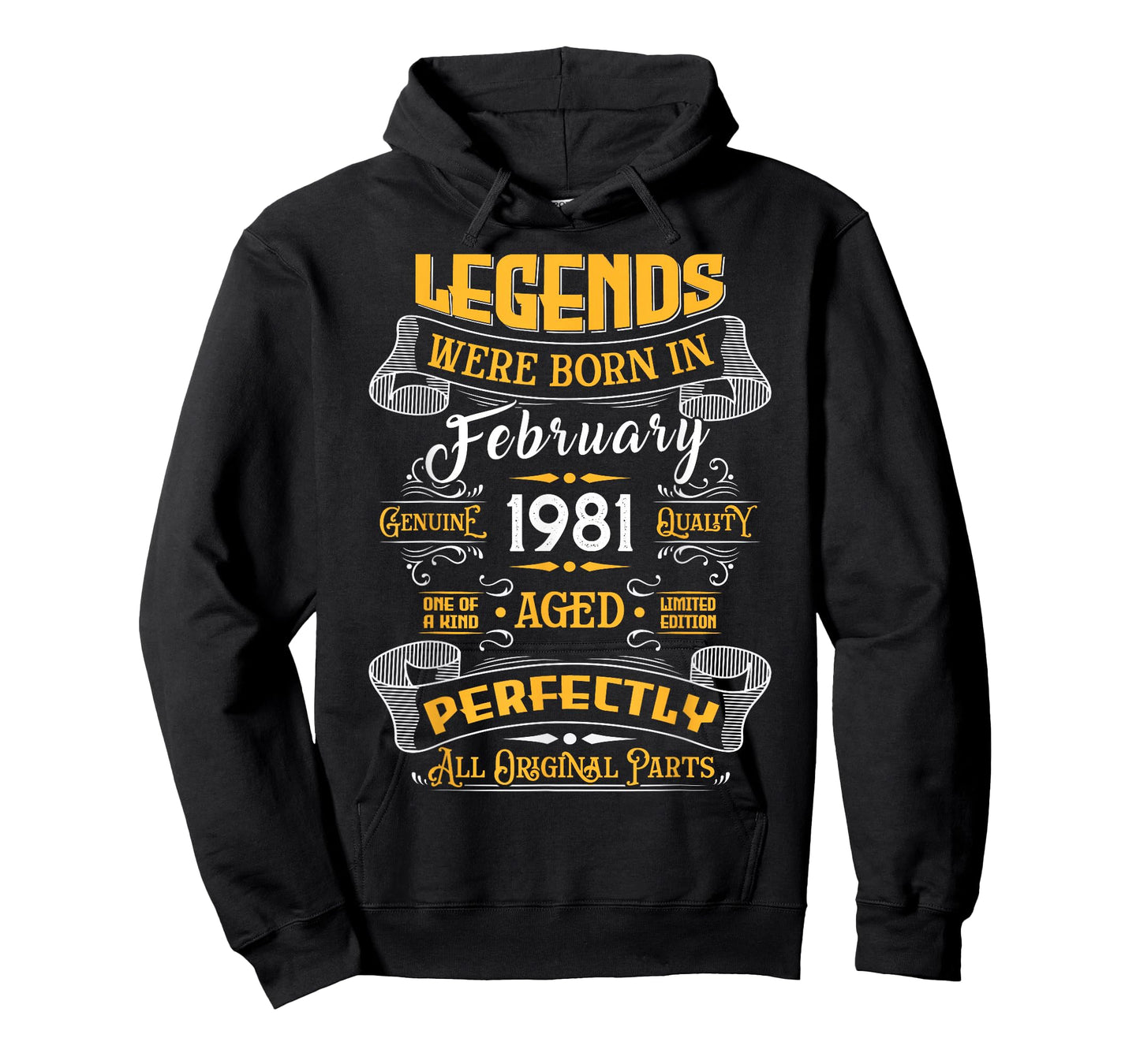 Legend February 1981 Vintage 45th Birthday Tees Made in 1981 T-Shirt