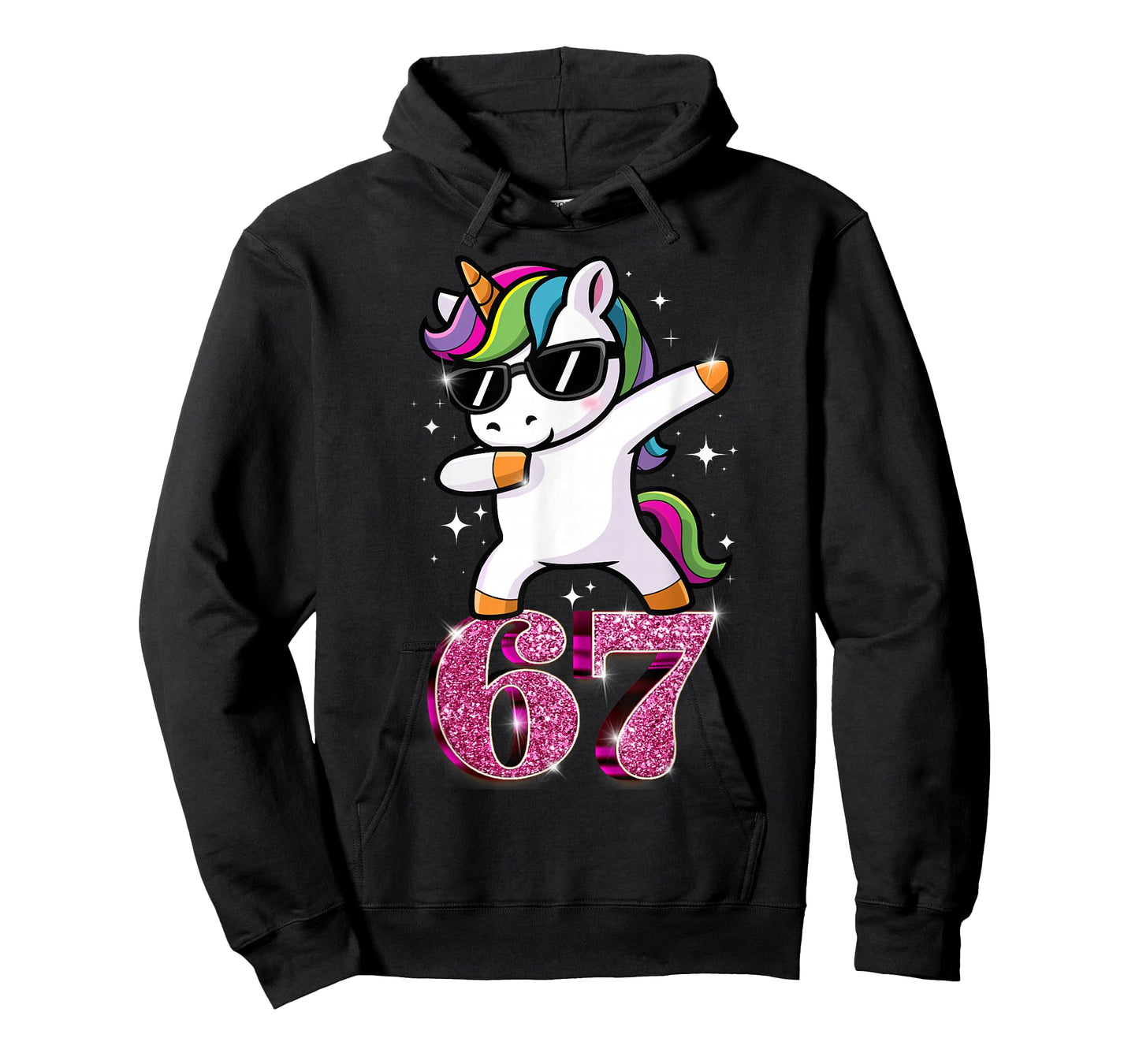 Funny Girls Pink 67 Unicorn Six Seven Meme Brainrot T-Shirt