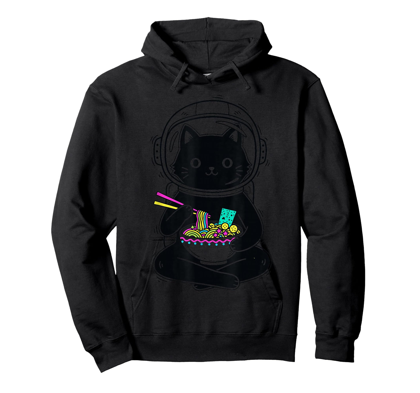 Funny Kawaii Ramen Anime Astronaut Cat Graphic Japanese T-Shirt
